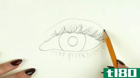 Image titled Draw a Realistic Female Eye Step 4
