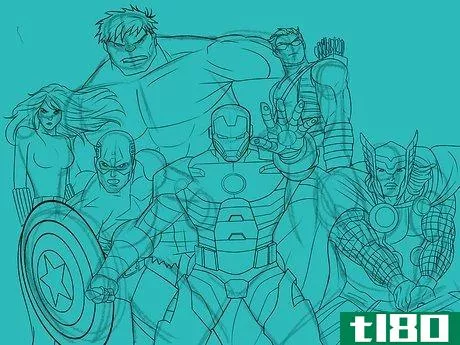 Image titled Draw the Avengers Step 12