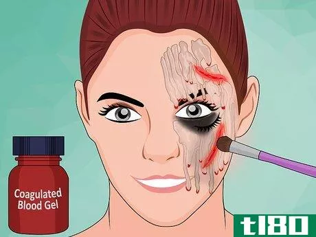 Image titled Do Melted Face Costume Makeup Step 16