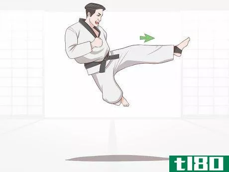 Image titled Execute Jump Kicks (Twio Chagi) in Taekwondo Step 5