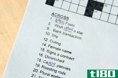 如何完成填字游戏(finish a crossword puzzle)