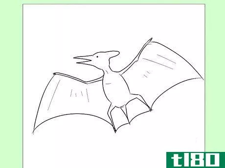 Image titled Draw a Pterodactyl Step 5