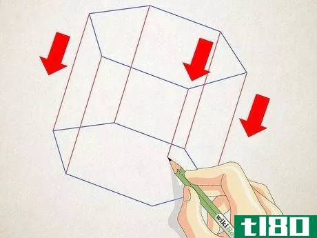 Image titled Draw a Hexagonal Prism Step 8