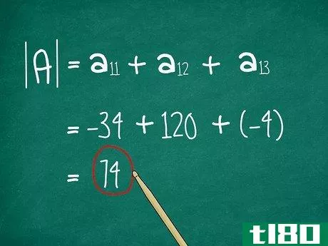 Image titled Find the Determinant of a 3X3 Matrix Step 9