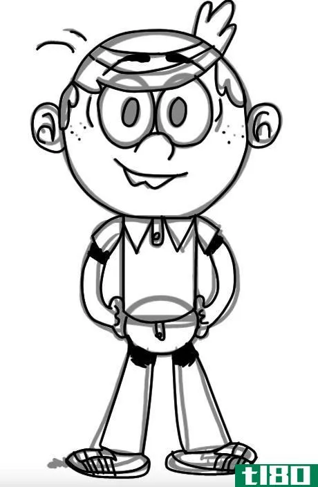 Image titled How to Draw Lincoln Loud from The Loud House Step 9.png