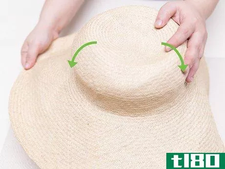 Image titled Fix a Squashed Straw Hat Step 9