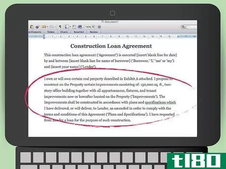 Image titled Draft a Construction Loan Agreement Step 5