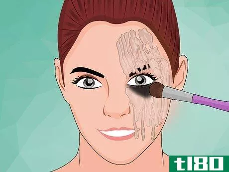 Image titled Do Melted Face Costume Makeup Step 15