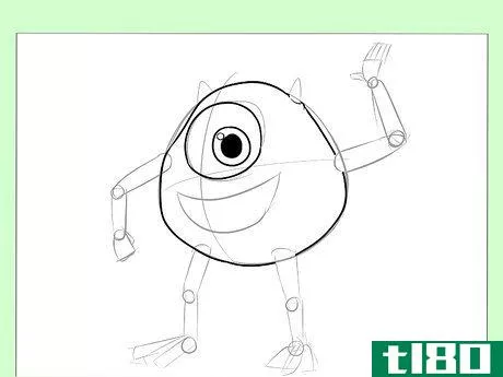 Image titled Draw Mike from Monster's, Inc Step 3
