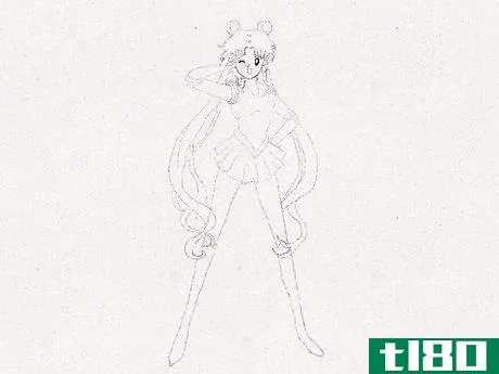 Image titled Draw Sailor Moon in Sailor Moon Crystal Step 5