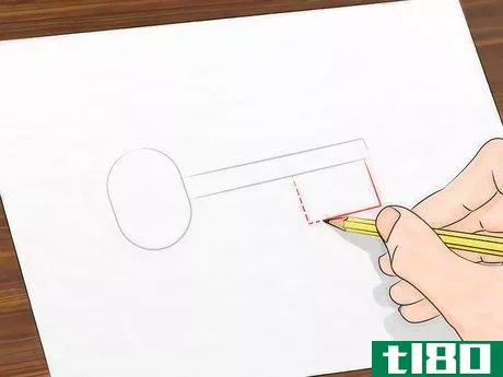 Image titled Draw a Key Step 3