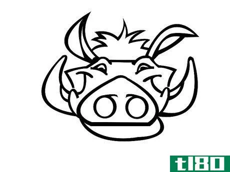Image titled Draw Pumbaa from the Lion King Step 10