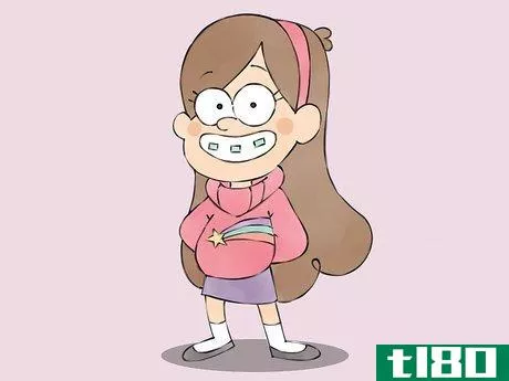 Image titled Draw Mabel Pines from Gravity Falls Step 7