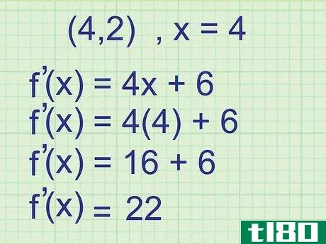 f'(x)=4(4)+6