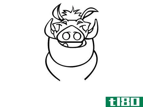 Image titled Draw Pumbaa from the Lion King Step 14