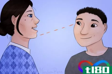 Image titled Autistic Boy Feigns Eye Contact While Talking to Woman.png