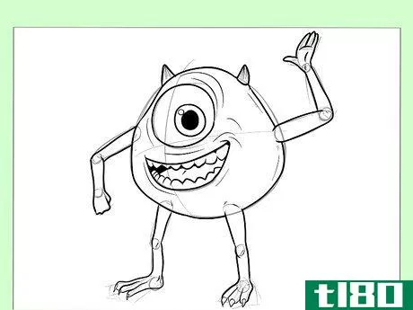 Image titled Draw Mike from Monster's, Inc Step 10