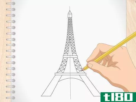 Image titled Draw the Eiffel Tower Step 9