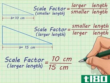{\text{Scale Factor}}={\frac {smallerlength}{largerlength}}