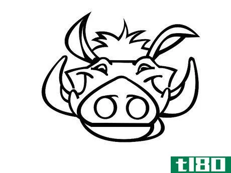 Image titled Draw Pumbaa from the Lion King Step 11