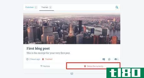 Image titled Wordpress; post delete permanently.png