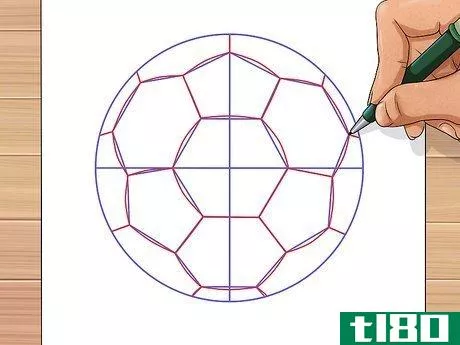 Image titled Draw a Soccer Ball Step 7