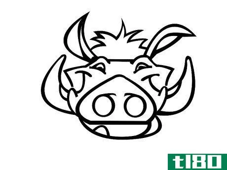 Image titled Draw Pumbaa from the Lion King Step 12