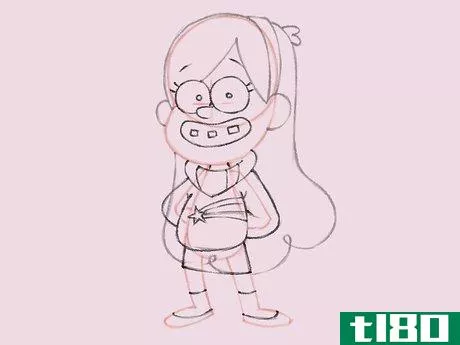 Image titled Draw Mabel Pines from Gravity Falls Step 5