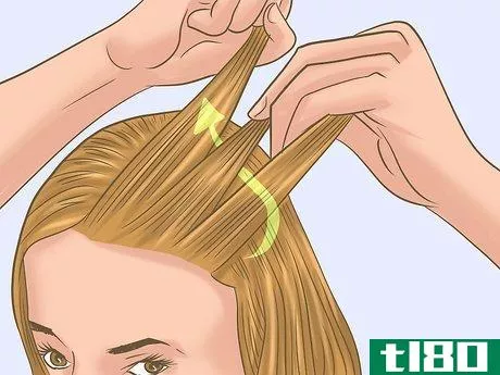 Image titled French Braid Short Hair Step 17