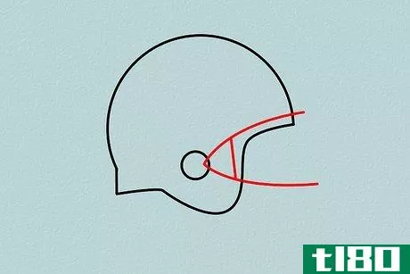 Image titled Draw a Football Helmet Step 3