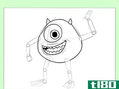 Image titled Draw Mike from Monster's, Inc Step 5