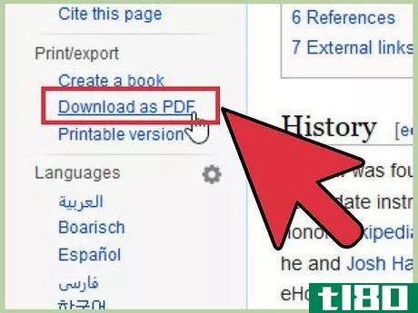 Image titled Download a Wikipedia Page as a PDF Step 4