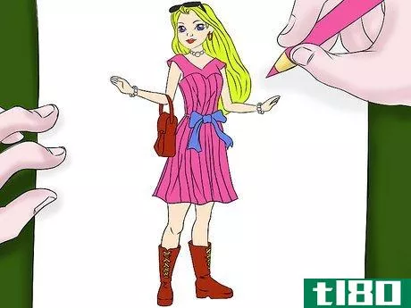 Image titled Draw Barbie Step 12