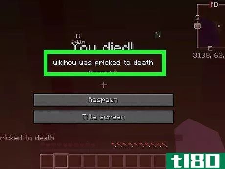 Image titled Die in Minecraft Step 12