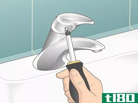 Image titled Fix a Leaky Bathroom Sink Faucet with a Single Handle Step 4