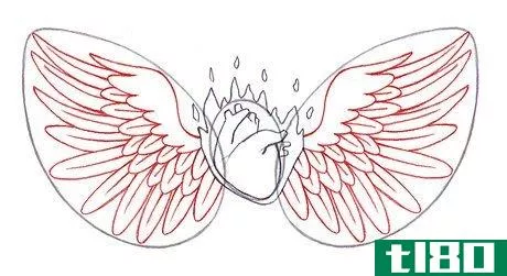 Image titled Draw a Heart with Wings Step 12