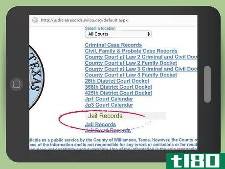 Image titled Find out if Someone Is in Jail in Williamson County, Texas Step 2