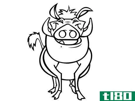 Image titled Draw Pumbaa from the Lion King Step 20