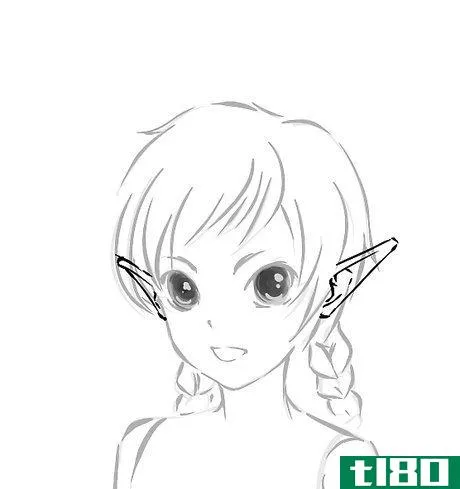 Image titled 02 Draw an elf_'s ear. Step 02
