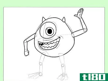 Image titled Draw Mike from Monster's, Inc Step 7