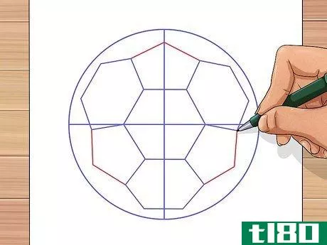 Image titled Draw a Soccer Ball Step 5