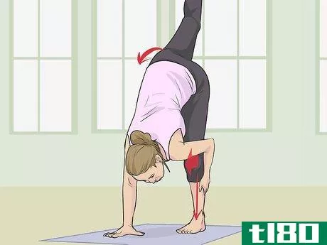Image titled Do Standing Splits at the Wall in Yoga Step 23
