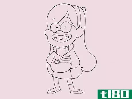 Image titled Draw Mabel Pines from Gravity Falls Step 6