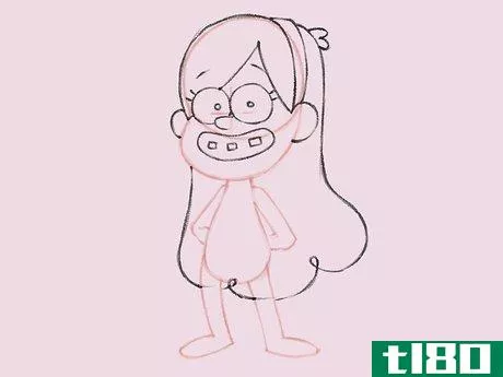 Image titled Draw Mabel Pines from Gravity Falls Step 4