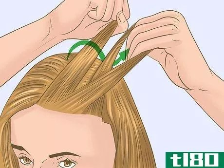 Image titled French Braid Short Hair Step 18