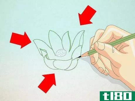 Image titled Draw a Lotus Flower Step 2