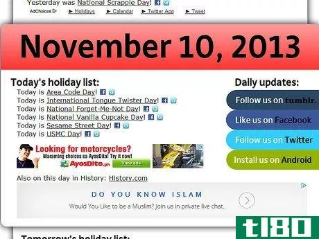 Image titled Find Out What Type of Holiday Exists Today Online (Besides Common Holidays) Step 8