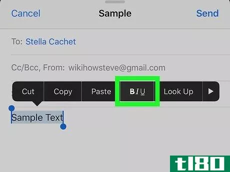 Image titled Embolden, Italicize, and Underline Email Text with iOS Step 9