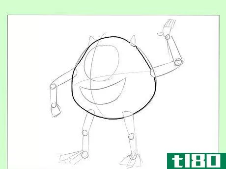 Image titled Draw Mike from Monster's, Inc Step 2