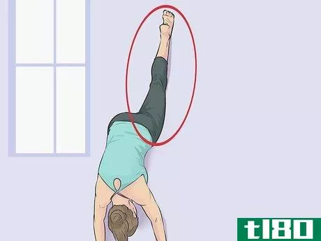 Image titled Do Standing Splits at the Wall in Yoga Step 17